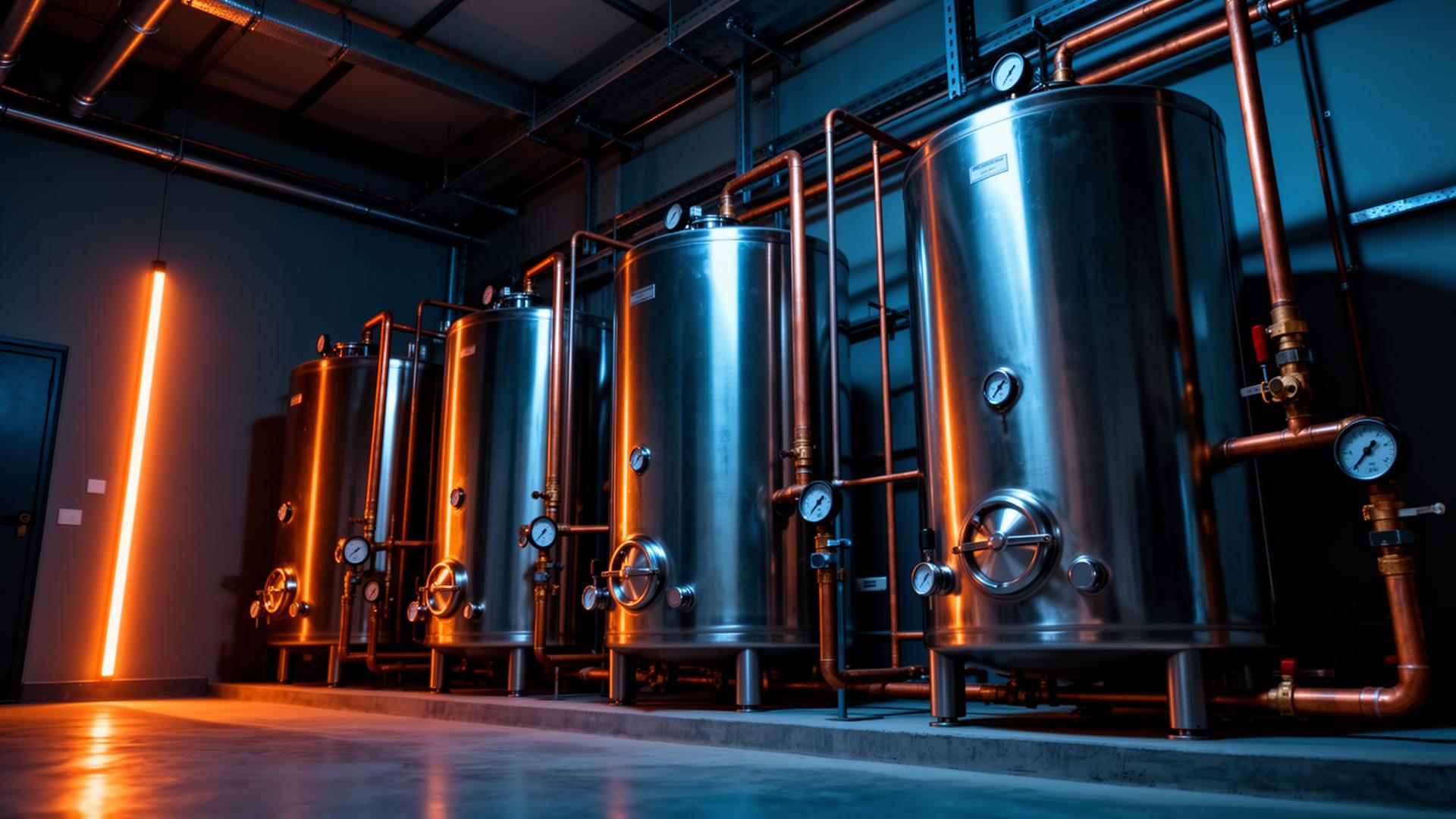 Industrial water heater installation in Dubai